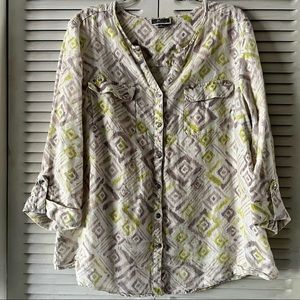 JM collection Aztec Print Top